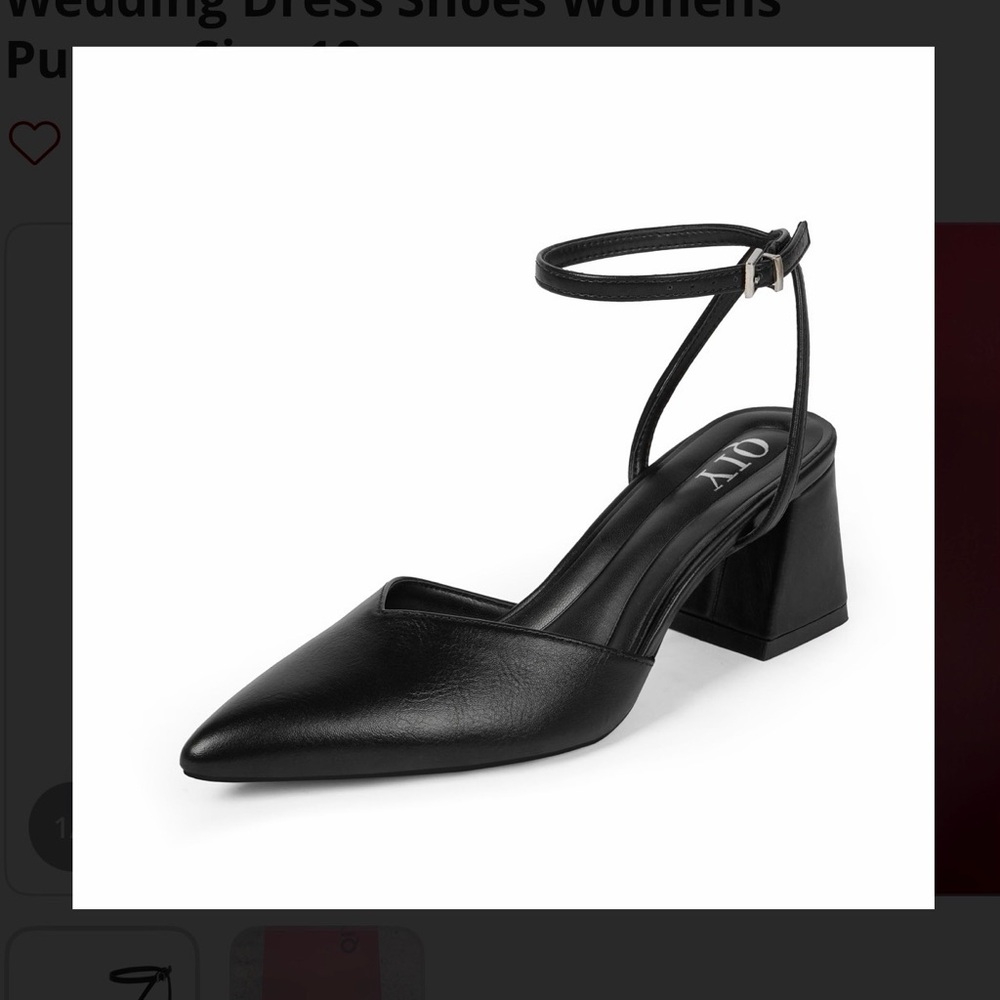 Elegant Black Ankle Strap Heels